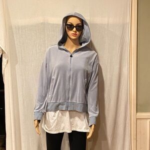Champion Hoodie. Steel Blue Hooded Sweatshirt Size L